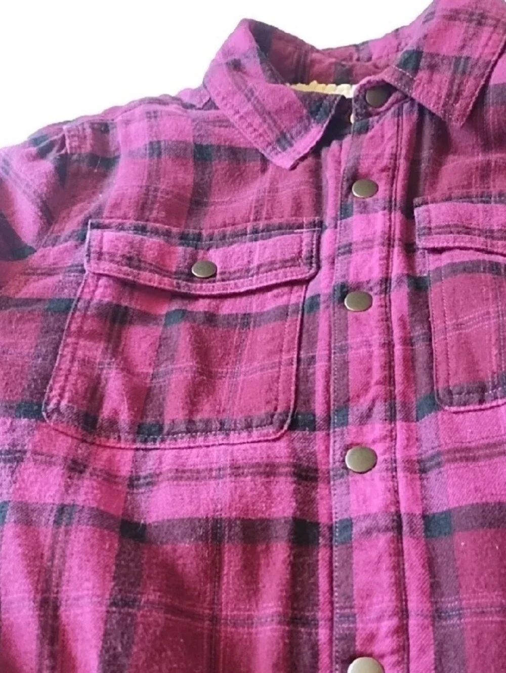 The Children's Place Girls Plaid Sherpa-Lined Shacket